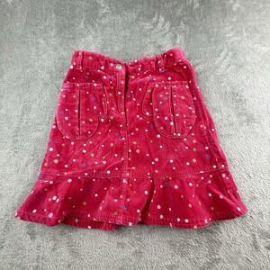 Talbots Kids Skirt Girls 8 Corduroy Polka Dots Pockets Elastic Waist Cotton VTG